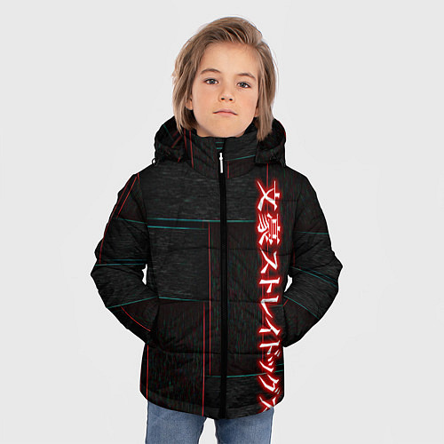 Зимняя куртка для мальчика Bungou Stray Dogs / 3D-Черный – фото 3