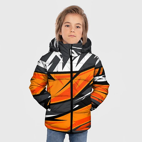 Зимняя куртка для мальчика Bona Fide Одежда для фитнеса / 3D-Черный – фото 3