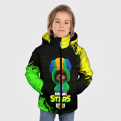 Зимняя куртка для мальчика Brawl Stars Leon / 3D-Черный – фото 3