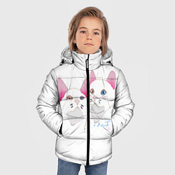 Куртка зимняя для мальчика Mартовская пара котов, цвет: 3D-черный — фото 2