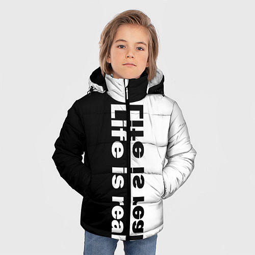 Зимняя куртка для мальчика Life is Real / 3D-Черный – фото 3