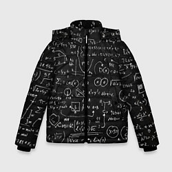 Куртка зимняя для мальчика Математические формулы, цвет: 3D-красный