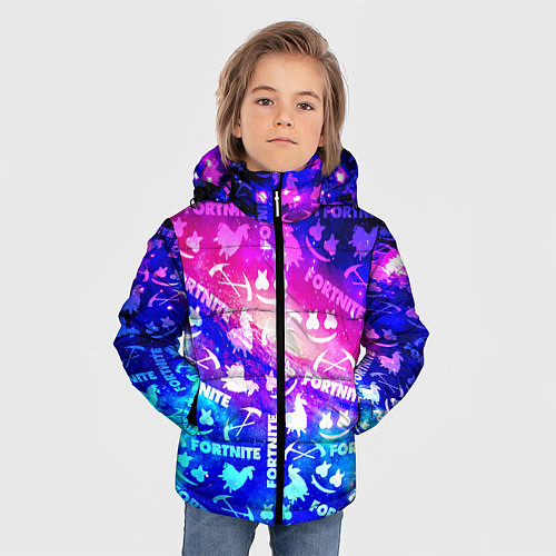 Зимняя куртка для мальчика FORTNITE&MARSMELLO COSMO / 3D-Черный – фото 3
