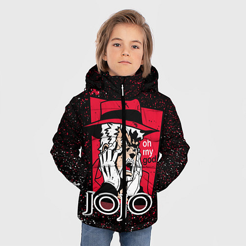Зимняя куртка для мальчика JoJo Bizarre Adventure / 3D-Черный – фото 3