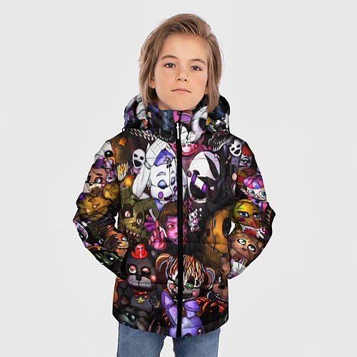 Зимняя куртка для мальчика Five Nights At Freddy's / 3D-Черный – фото 3