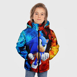 Куртка зимняя для мальчика SONIC, цвет: 3D-красный — фото 2