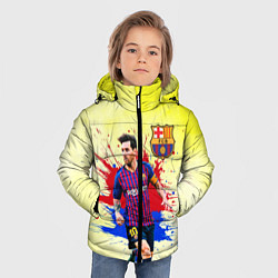 Куртка зимняя для мальчика Месси, цвет: 3D-светло-серый — фото 2