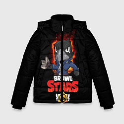 Куртка зимняя для мальчика Crow Brawl Stars, цвет: 3D-черный