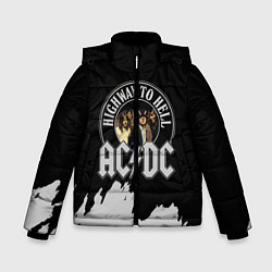 Куртка зимняя для мальчика ACDC, цвет: 3D-светло-серый