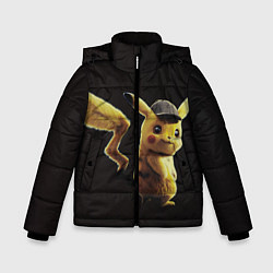 Куртка зимняя для мальчика Детектив Пикачу, цвет: 3D-светло-серый