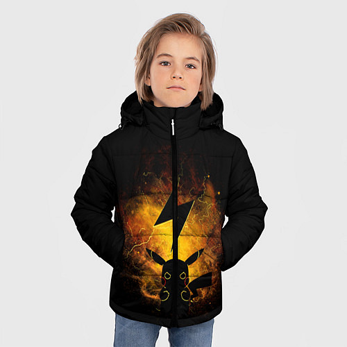 Зимняя куртка для мальчика Пикачу / 3D-Черный – фото 3
