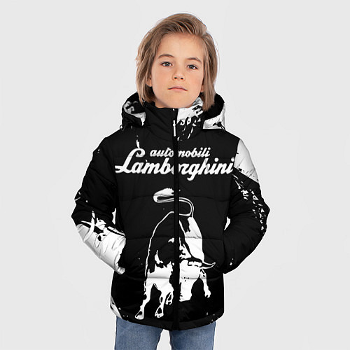 Зимняя куртка для мальчика Lamborghini / 3D-Черный – фото 3