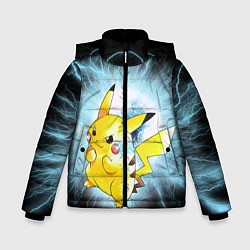 Куртка зимняя для мальчика PikaPika, цвет: 3D-черный