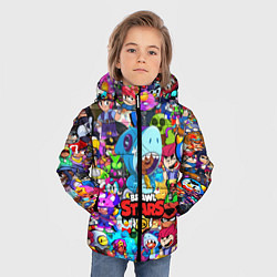 Куртка зимняя для мальчика BRAWL STARS LEON SHARK, цвет: 3D-красный — фото 2