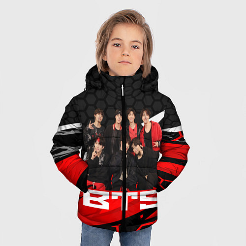 Зимняя куртка для мальчика BTS / 3D-Черный – фото 3