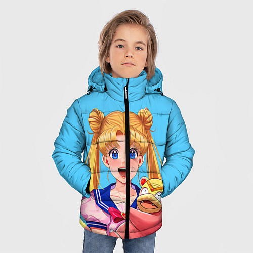 Зимняя куртка для мальчика СЕЙЛОР И СЛОУПОК / 3D-Черный – фото 3