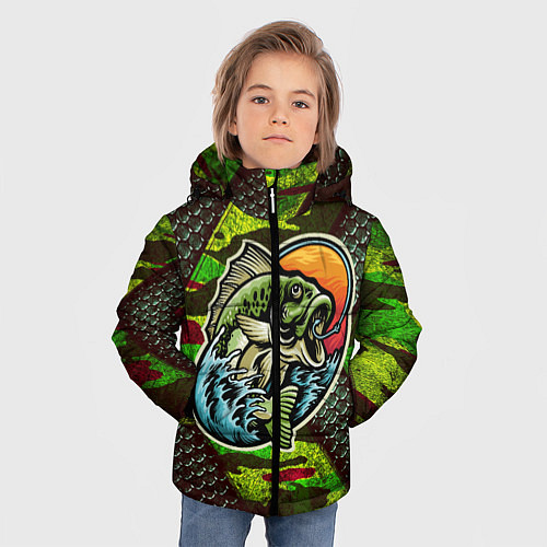 Зимняя куртка для мальчика Fishing / 3D-Черный – фото 3