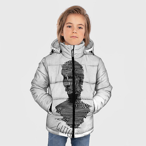 Зимняя куртка для мальчика Бюст статуи Glitch face / 3D-Черный – фото 3