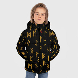 Куртка зимняя для мальчика Руны, цвет: 3D-черный — фото 2