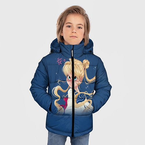 Зимняя куртка для мальчика СЕЙЛОР МУН / 3D-Черный – фото 3