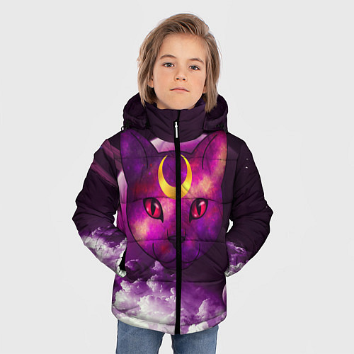 Зимняя куртка для мальчика КОСМОС КИСЫ / 3D-Черный – фото 3