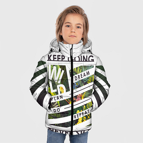 Зимняя куртка для мальчика Off-White: Keep Going / 3D-Черный – фото 3