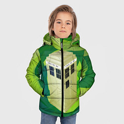 Куртка зимняя для мальчика CRAZY TARDIS, цвет: 3D-черный — фото 2