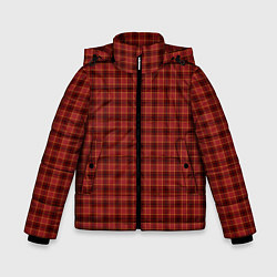 Куртка зимняя для мальчика Шотландка, цвет: 3D-черный