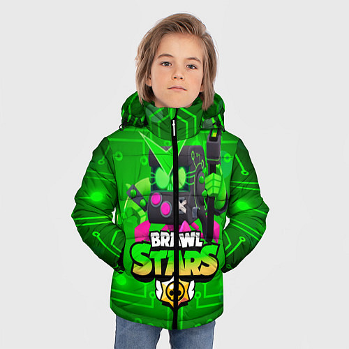 Зимняя куртка для мальчика Brawl Stars Virus 8-Bit / 3D-Черный – фото 3