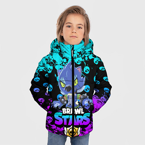 Зимняя куртка для мальчика Brawl stars 8-BIT / 3D-Черный – фото 3
