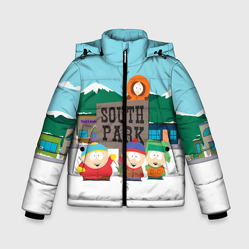 Зимняя куртка для мальчика Южный Парк / 3D-Светло-серый – фото 1