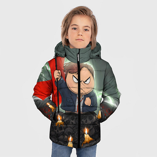 Зимняя куртка для мальчика Eric Cartman / 3D-Красный – фото 3