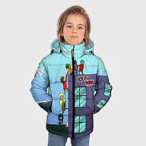 Зимняя куртка для мальчика Южный парк / 3D-Черный – фото 3