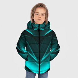 Куртка зимняя для мальчика NEON GEOMETRY STRIPES, цвет: 3D-черный — фото 2