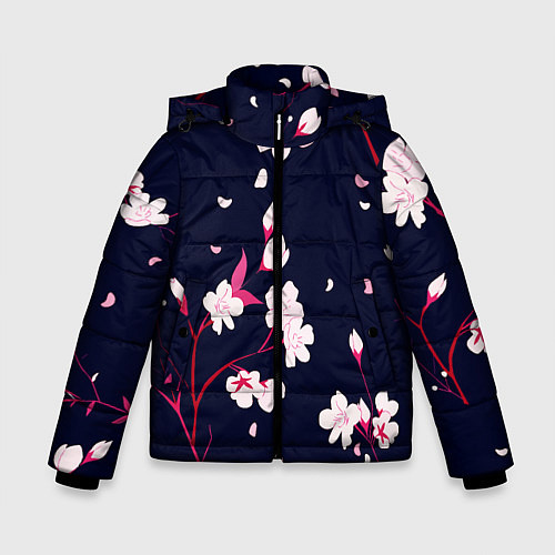 Зимняя куртка для мальчика Сакура / 3D-Светло-серый – фото 1