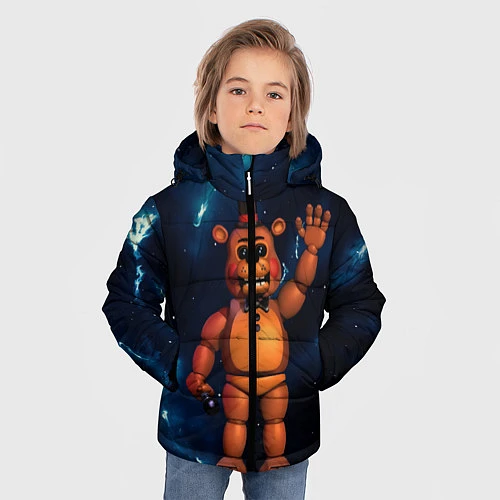 Зимняя куртка для мальчика Five Nights At Freddys / 3D-Черный – фото 3