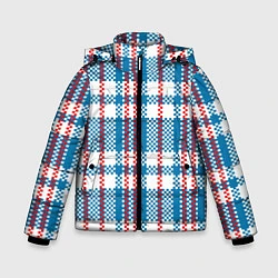 Куртка зимняя для мальчика Текстура Сумка Челнока, цвет: 3D-красный