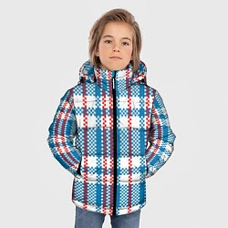 Куртка зимняя для мальчика Текстура Сумка Челнока, цвет: 3D-красный — фото 2