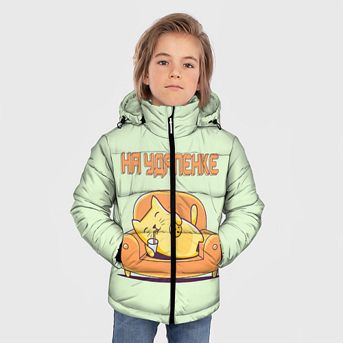 Зимняя куртка для мальчика На удаленке / 3D-Черный – фото 3