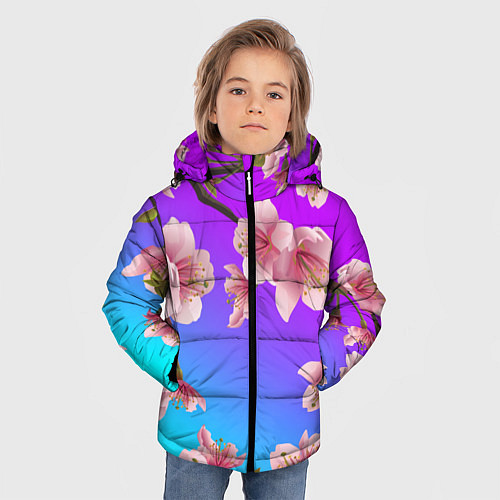 Зимняя куртка для мальчика САКУРА ВИШНЯ / 3D-Черный – фото 3