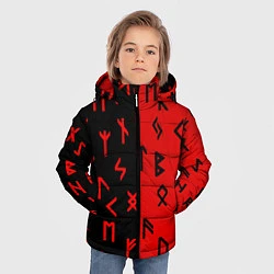 Куртка зимняя для мальчика РУНЫ, цвет: 3D-светло-серый — фото 2