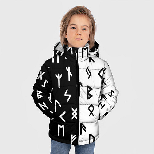 Зимняя куртка для мальчика РУНЫ / 3D-Черный – фото 3
