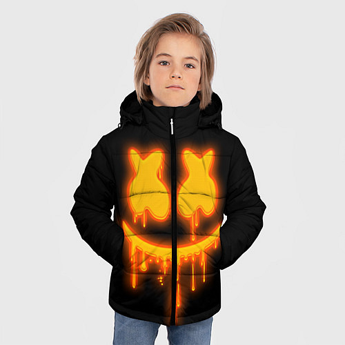 Зимняя куртка для мальчика Marshmello / 3D-Черный – фото 3