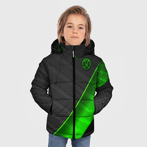 Зимняя куртка для мальчика FC Borussia / 3D-Черный – фото 3