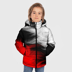 Куртка зимняя для мальчика ПЕРЬЯ, цвет: 3D-черный — фото 2