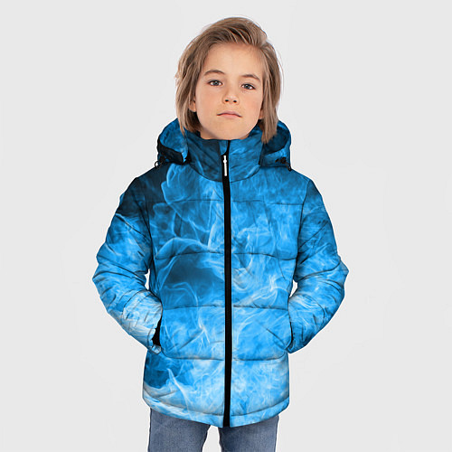 Зимняя куртка для мальчика ОГОНЬ BLUE / 3D-Черный – фото 3