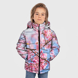 Куртка зимняя для мальчика Ветки Сакуры, цвет: 3D-черный — фото 2