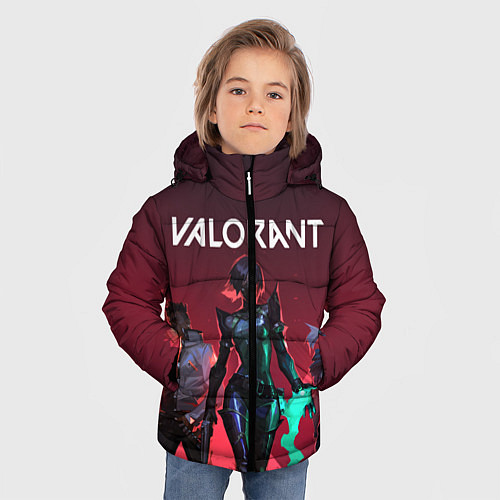 Зимняя куртка для мальчика Valorant / 3D-Черный – фото 3