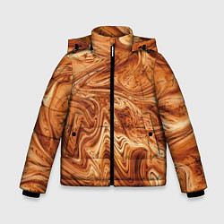 Куртка зимняя для мальчика Капучино, цвет: 3D-черный