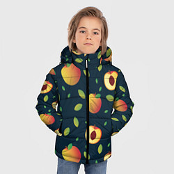 Куртка зимняя для мальчика Фруктовый арт, цвет: 3D-черный — фото 2